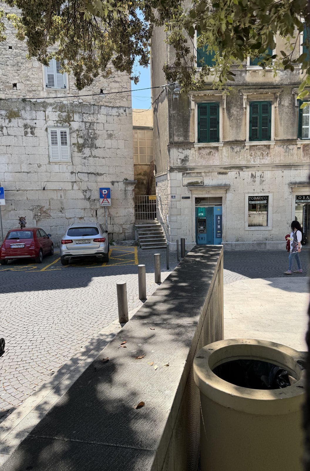 Our stone building entrance at street level